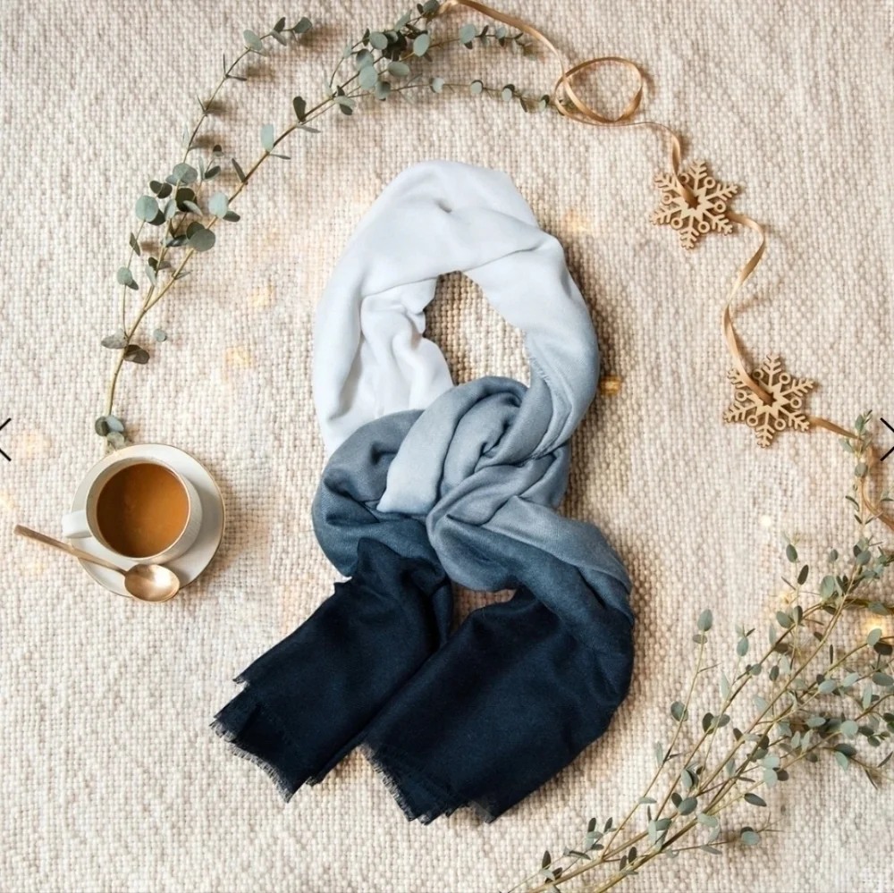 Cushnie Carly Gray Ombre Scarf From Curateur